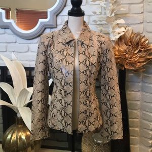 Pamela McCoy leather snake printed jacket!